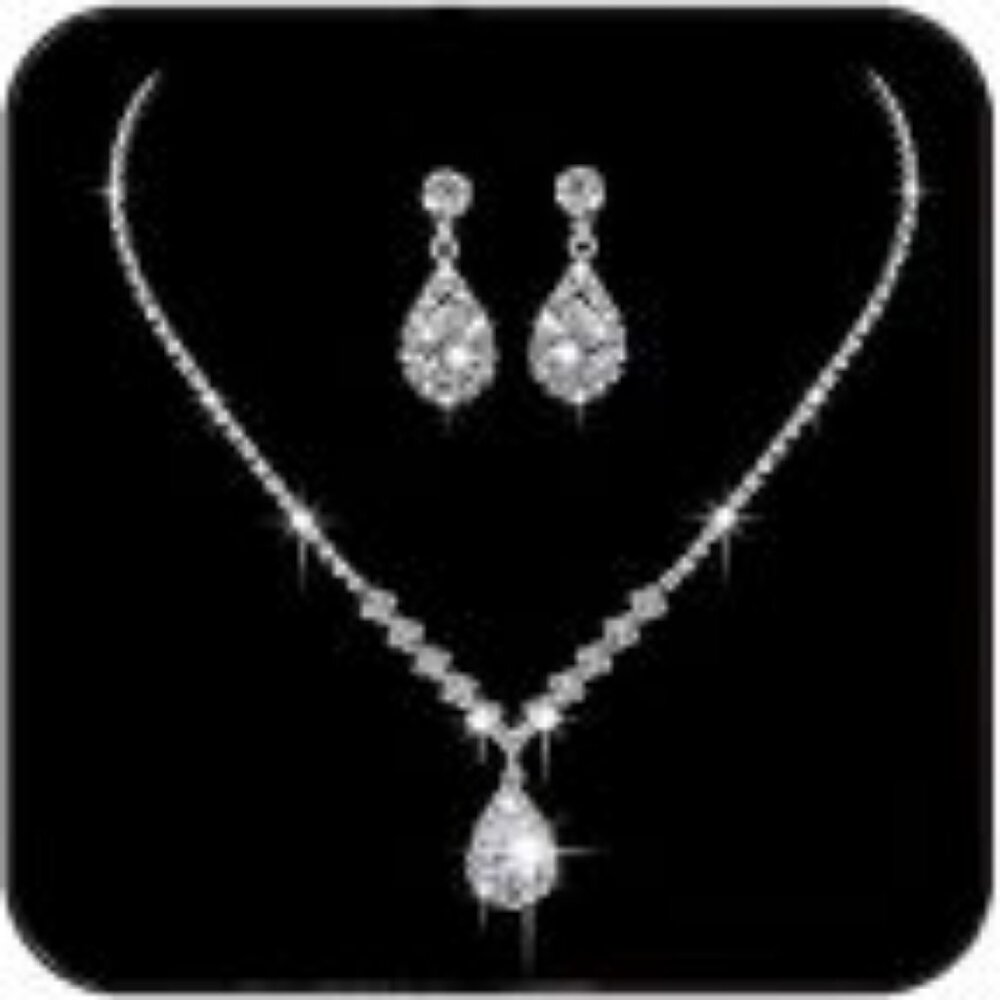 JAKAWIN Bridal Necklace Earrings Set